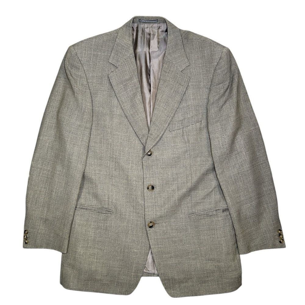 Ermenegildo Zegna Thee Button Wool  linen blend Sports Jacket Sz 46R